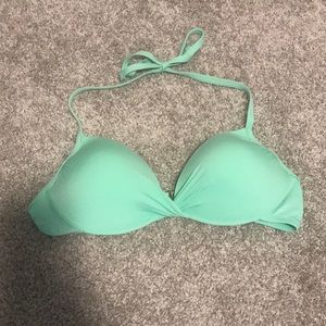 teal padded bikini top